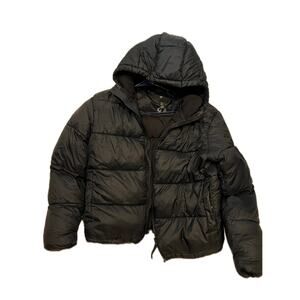 H&M Black Puffy Water Repellent Jacket Mens Small